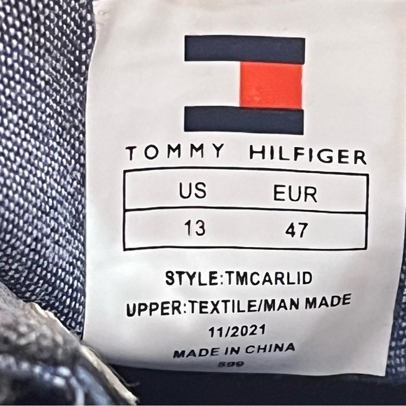 TOMMY HILFIGER Men’s 9 11 Gray Linen Stretch Carlid Round Toe Slip On Sneakers main image 15